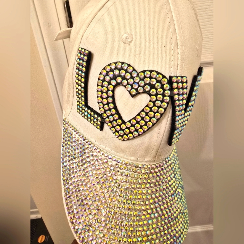 Rhinestone Embellished Cap